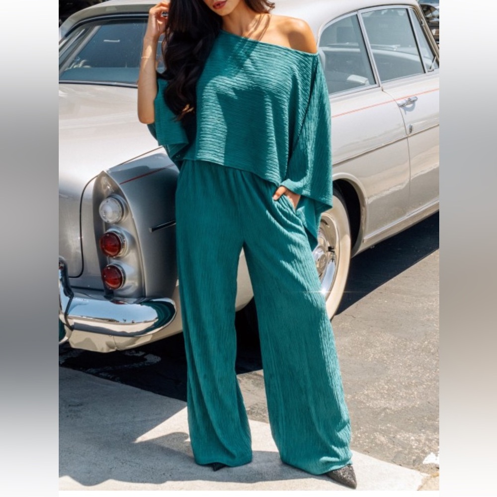 Fabulous Wide Leg Pants And Tunic Top Set